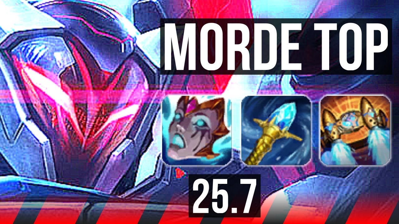 MORDEKAISER vs DR. MUNDO (TOP) | 8 solo kills, 800+ games | KR Master | 25.7