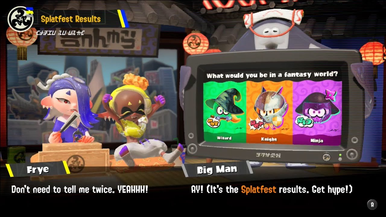 Splatoon 3 - Splatoween Splatfest Results - Wizard vs. Knight vs. Ninja