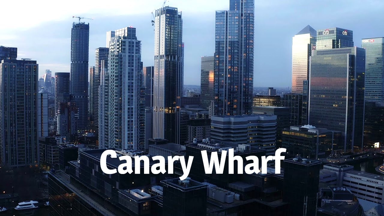 London from Above: Canary Wharf at Blue Hour | 4K Cinematic