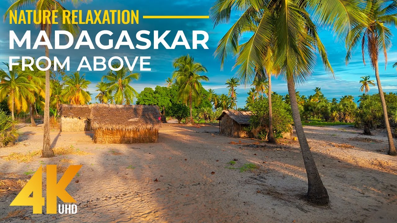 Stunning 4K Aerial Views of Northwest Madagascar, Mozambique Channel - Calm Nature Scenes & Sounds
