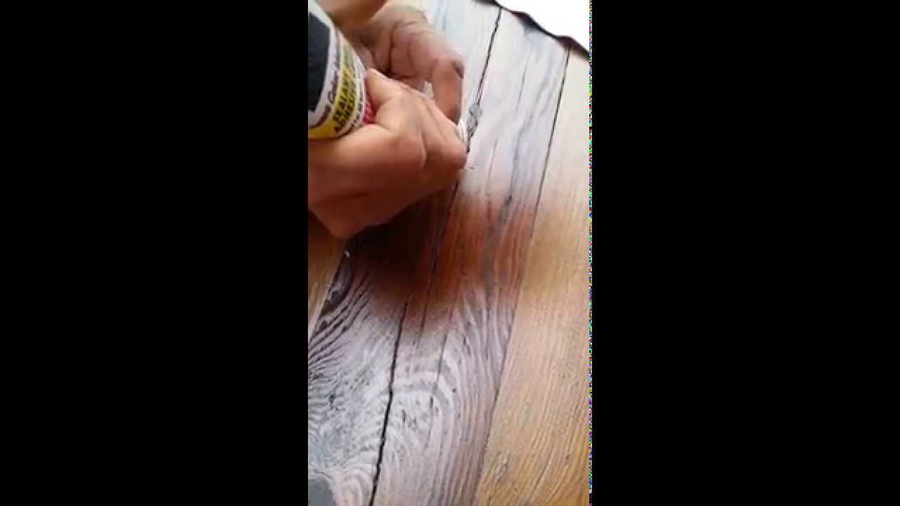 Reclaimed Wood Table Top Crack and Ding Repairs
