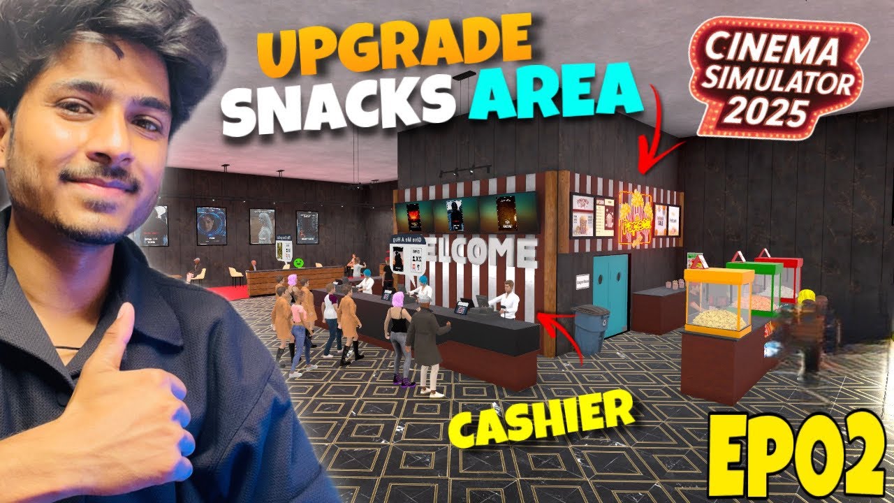 I UPGRADED THE SNACKS AREA IN THE CINEMA! 🍿✨  | Cinema Simulator 2025 EP02 | FLYNN GAMERZ