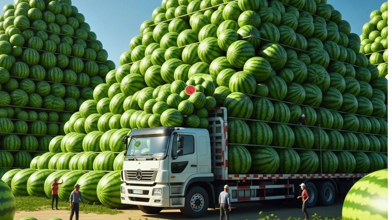 Inside Watermelon Factory : Millions of Melons CRUSHED Into Juice Daily!