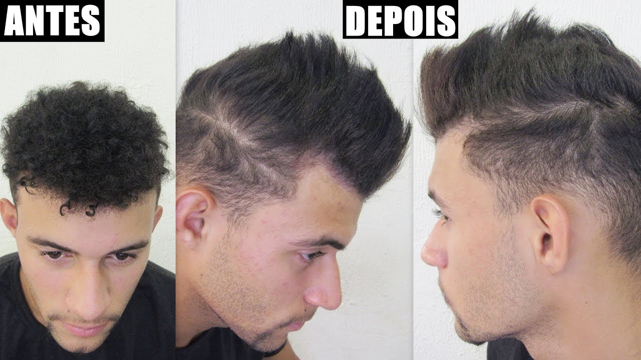 Como fazer progressiva em Cabelo Masculino CRESPO em casa - Do CRESPO ao LISO em 5 minutos | LISO JÁ