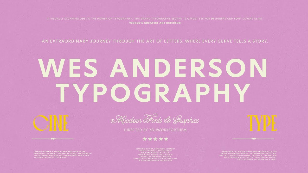 Fonts That Feel Like a Wes Anderson Film