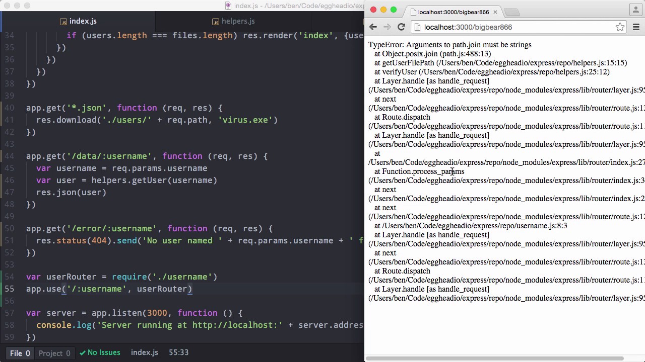 7  node js getting started with express routing code organization