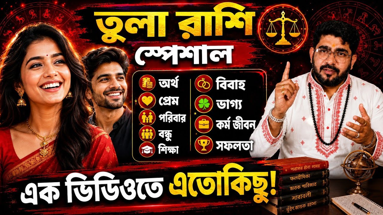 তুলা রাশির ( Libra Rashi) অর্থ,পরিবার, শিক্ষা, প্রেম, বিবাহ,  কর্ম কেমন হয় | #তুলারাশি | #librasign