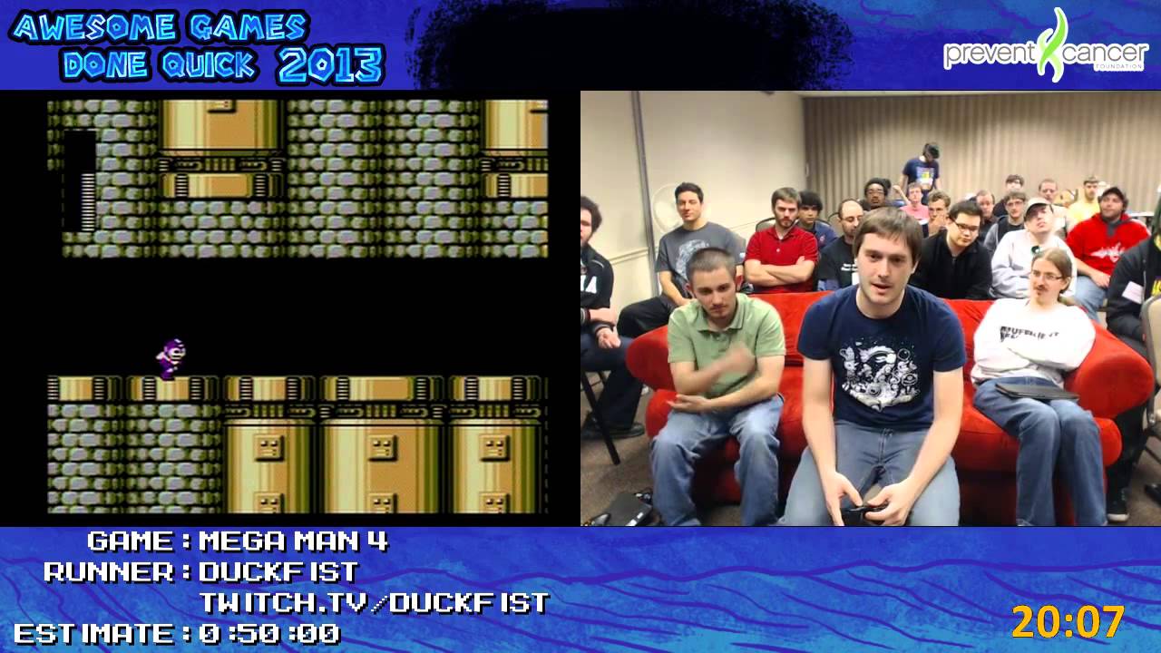 Mega Man 4 - Speed Run in 0:43:09 by Duckfist live for Awesome Games Done Quick 2013 [Wii VC]