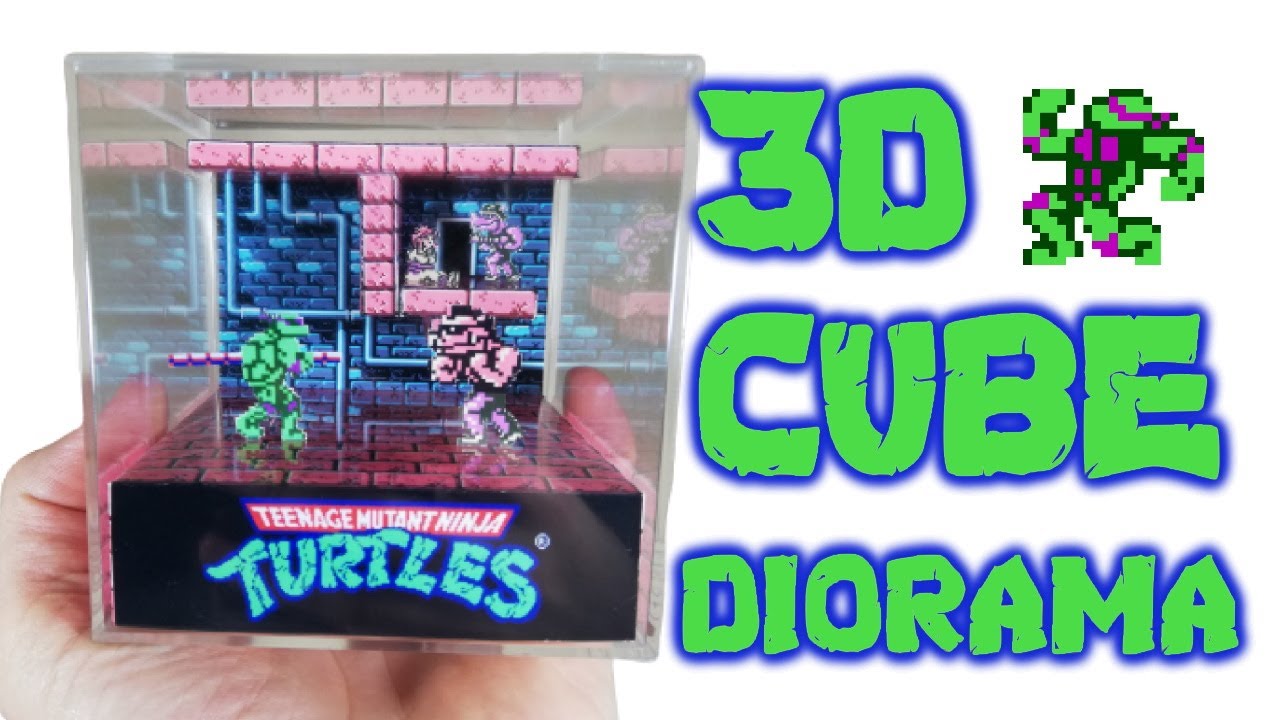How to Make a TMNT (NES) Diorama Cube Teenage Mutant Ninja Turtles Retro Gaming
