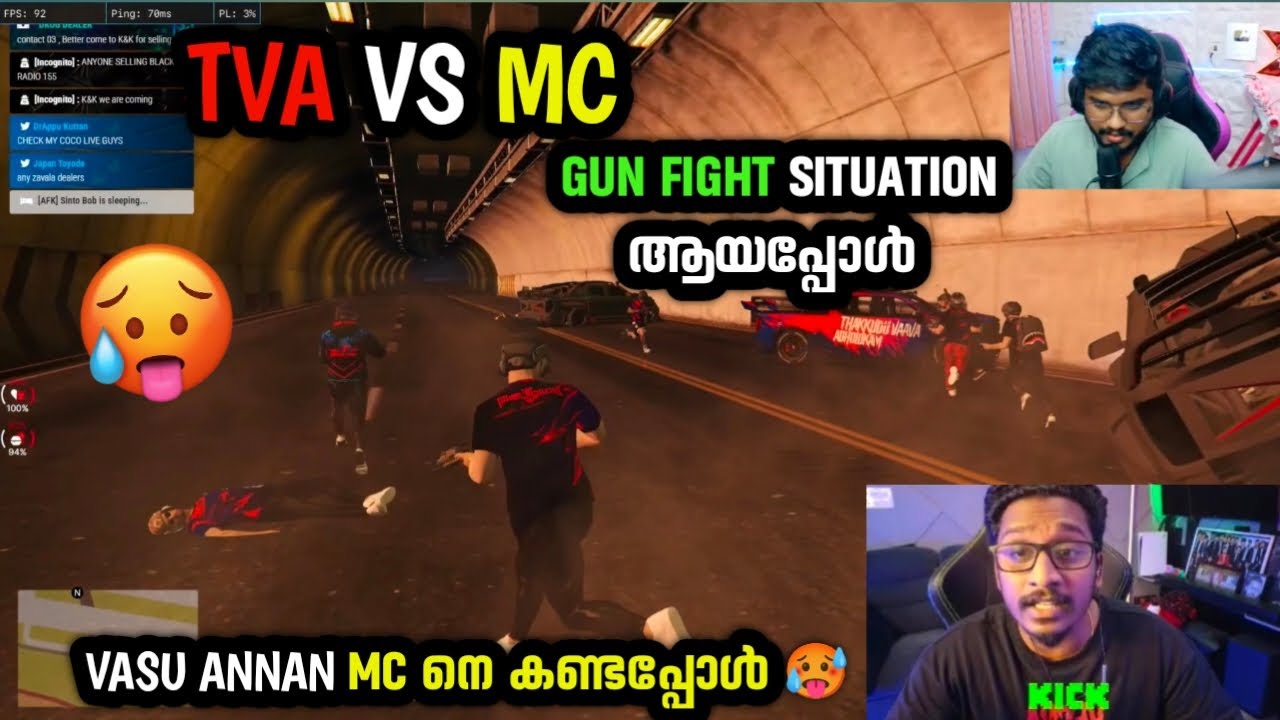 TVA VS MC 🥵GUN FIGHT SITUATION ആയപ്പോൾ 🔥VASU ANNAN MC നെ കണ്ടപ്പോൾ 👀| GTA V