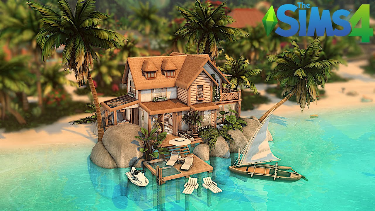 Bohemian Beach House 🏖️🩴The Sims 4 Speed Build