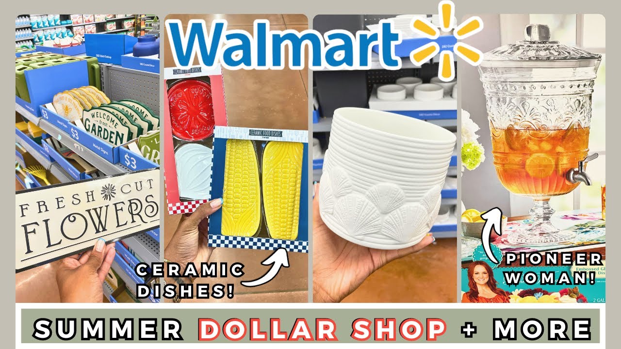 *NEW* Walmart Dollar Shop SUMMER 2024 | SHOP WITH ME | OUTDOOR MUST HAVES | SHOPPING VLOG
