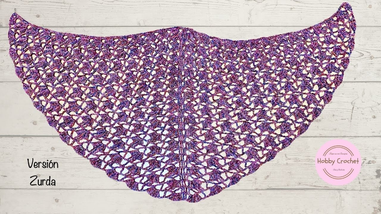 Butterfly Shawl Crochet Step by Step (Left-Handed Version)