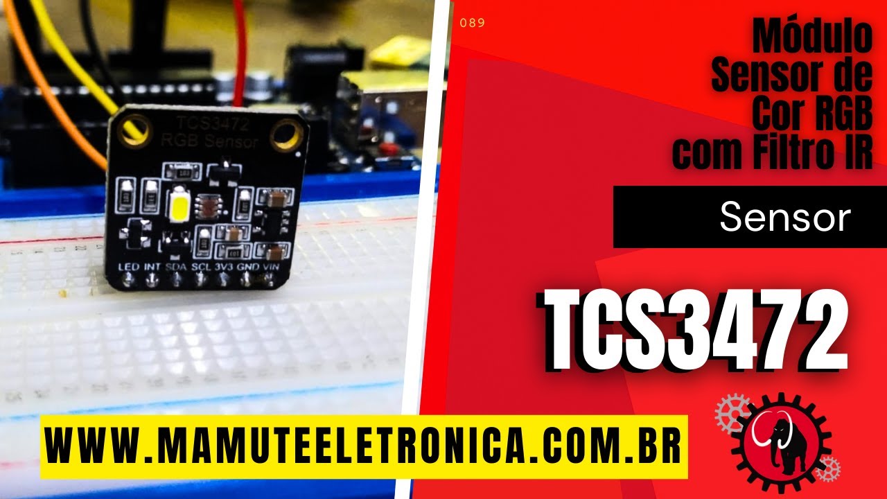 089 - Módulo Sensor de Cor RGB com Filtro IR - TCS3472 #vempramamute