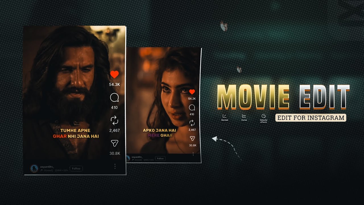 MOVIE EDIT - For Instagram Page | How To Edit Movie Clips In Capcut 