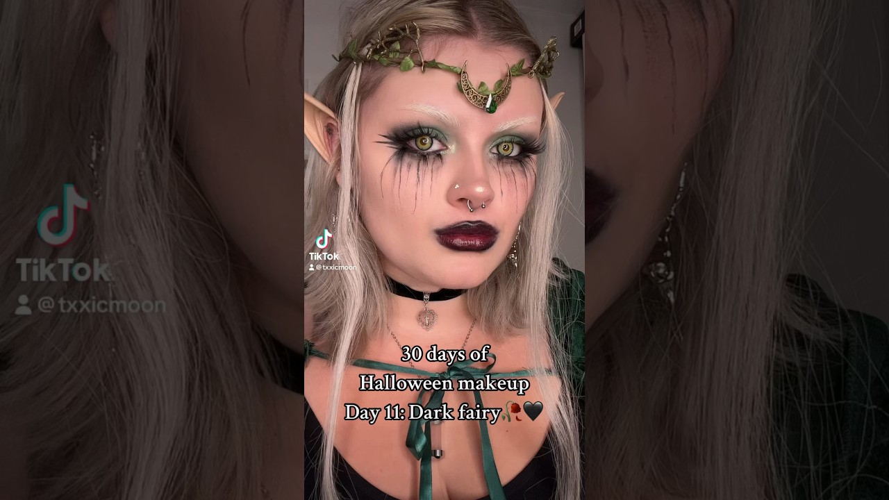 I&rsquo;M OBSESSED🧝🏻&zwj;♀️ #makeup #tiktok #halloween #darkfairy #fairy #trending #ytshorts #trendingshorts