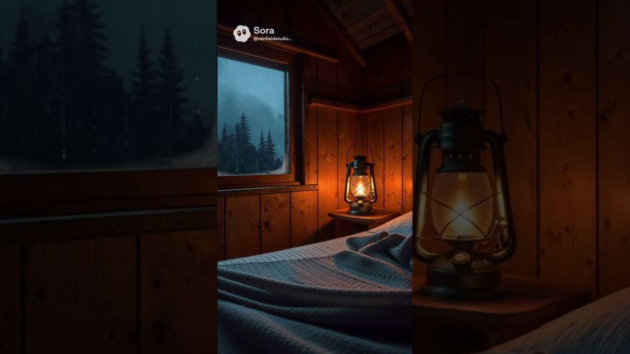 Rainy Cabin Bedroom 🌧️ | Cozy Sleep Ambience 