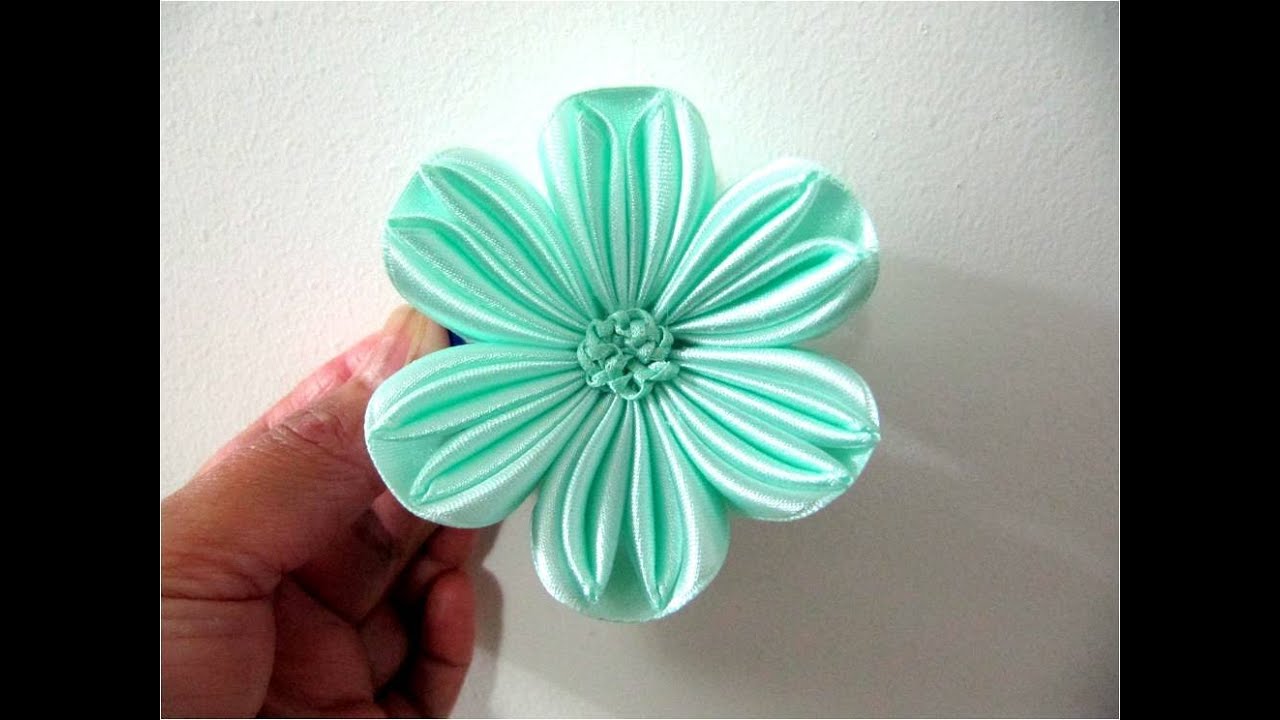 Moños en cintas  para el cabello flor de seis pétalos calados