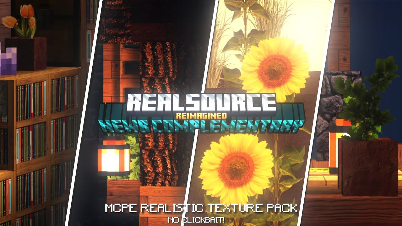 REALISTIC TEXTURE PACK MCPE 1.21 || REALSOURCE TEXTURE PACK || 256X TEXTURE PACK MCPE || SHADER MCPE