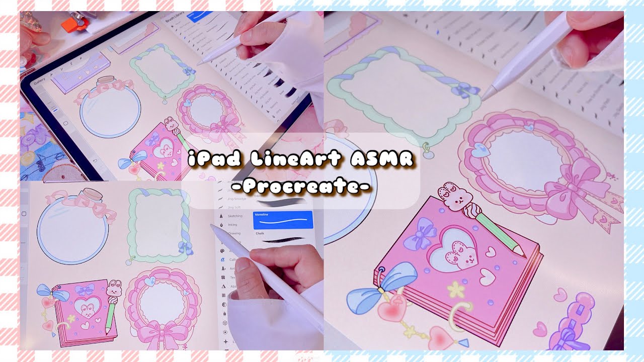 Procreate - Line Art & Color With Me on iPad Pro 12.9 | iPad Drawing ASMR ✍🏻 Ft. Mytrix iPad Case ✨