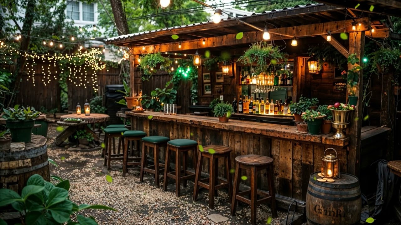 🍀 St. Patrick’s Day Cozy Jazz ☘️ Irish Pub Garden Ambience | Smooth Jazz & Warm Lantern Night Vibes