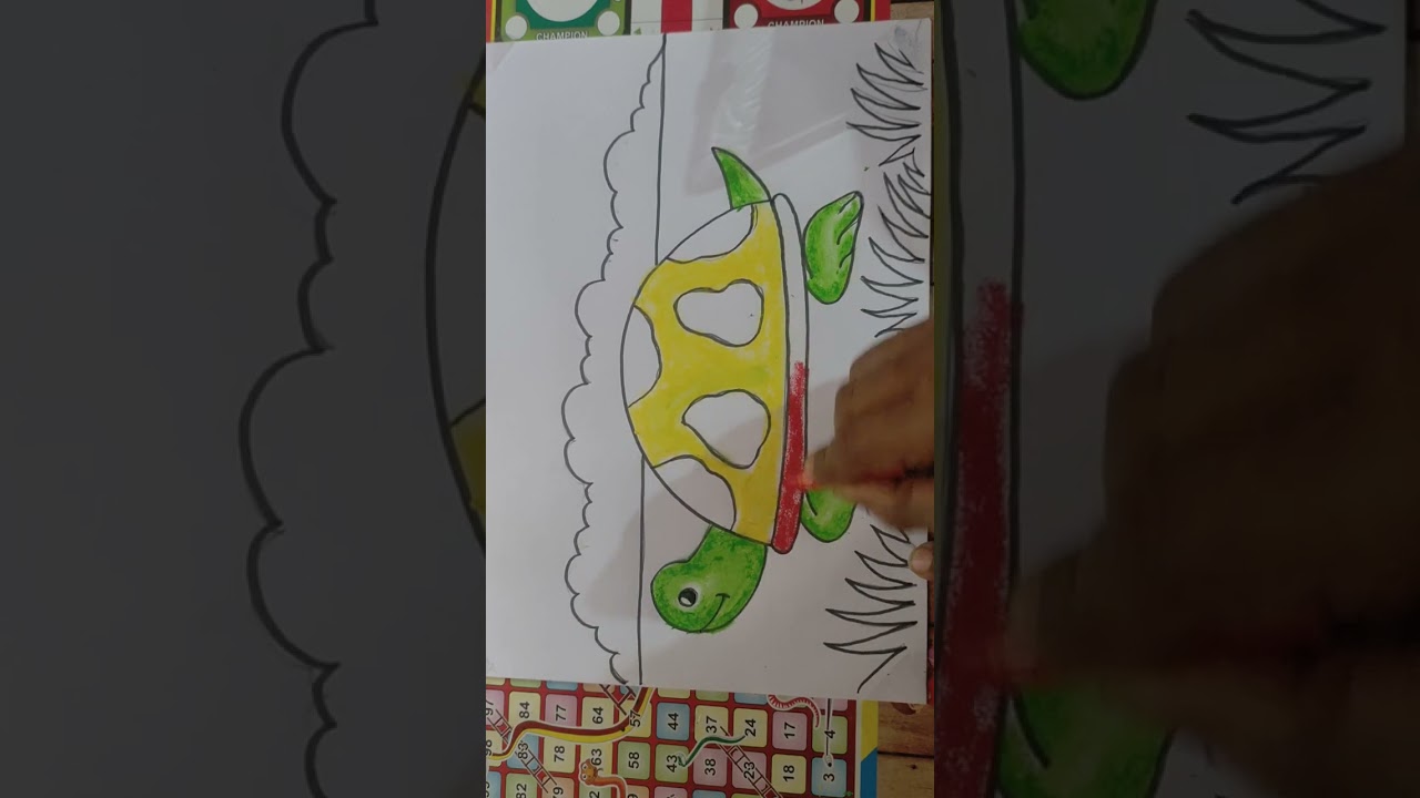 Turtle easy drawing 🐢