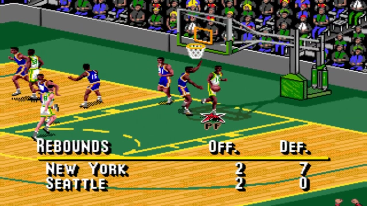 NBA Live 95 New York Knicks vs Seattle Sonics