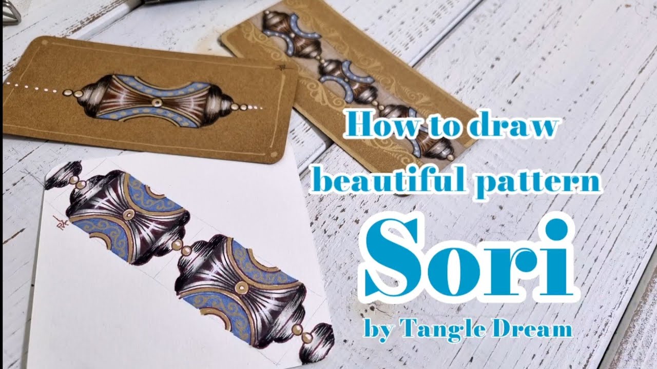 How to draw beautiful pattern 'Sori' by Tangle Dream