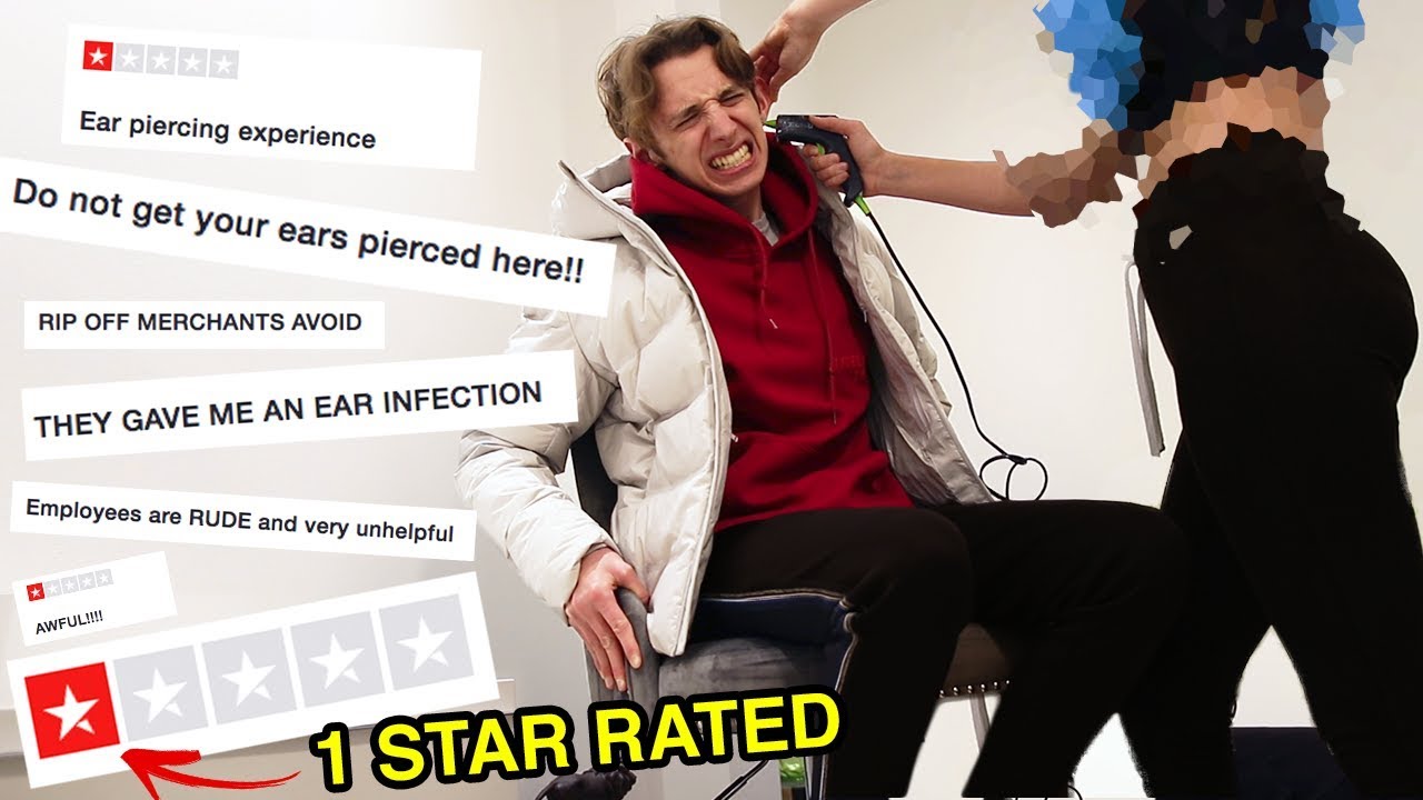 I got my EAR PIERCED at the WORST REVIEWED piercing shop in MY CITY *LONDON* (1 STAR RATED)