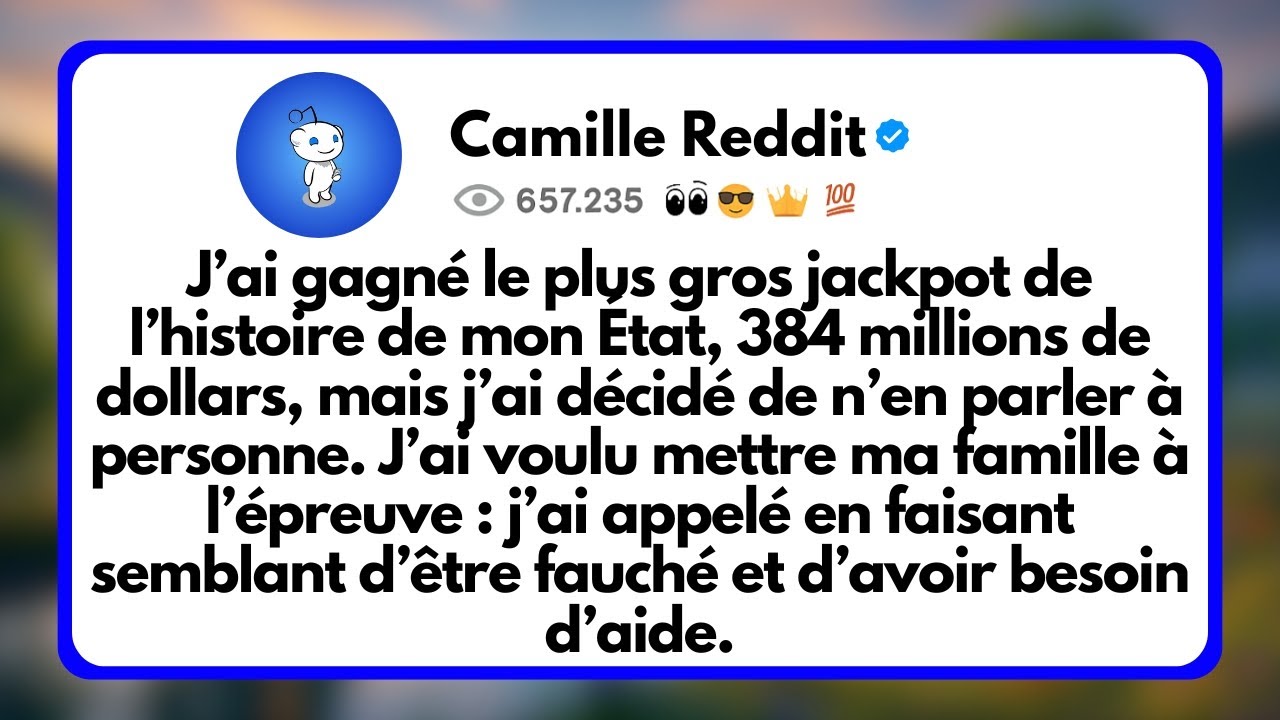 J’ai Gagné le plus gros Jackpot de l’histoire de mon État, 384 Millions de Dollars...
