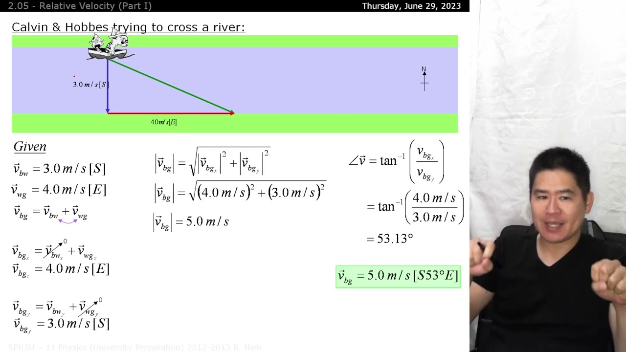 SPH3U 2.05: Relative Velocity (Part 1)