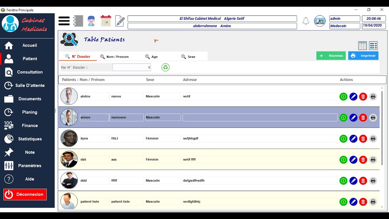 Application 10 : Gestion Cabinet Médical Windev