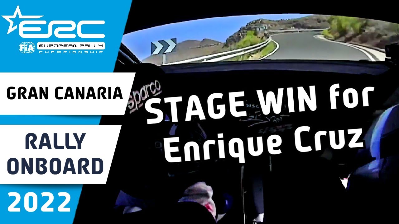 Rally Onboard STAGE WIN by Enrique Cruz at ERC Rally Islas Canarias 2022