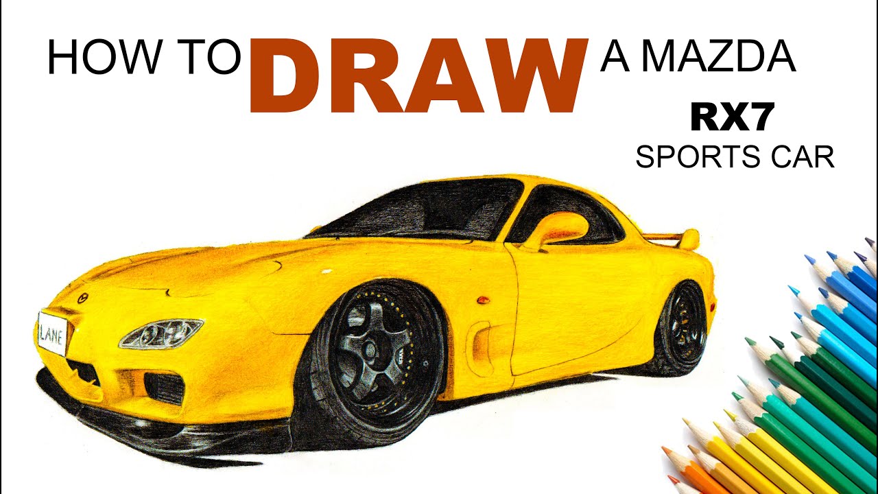 Video ReaHow To Draw/Colour Pencil a Mazda RX7