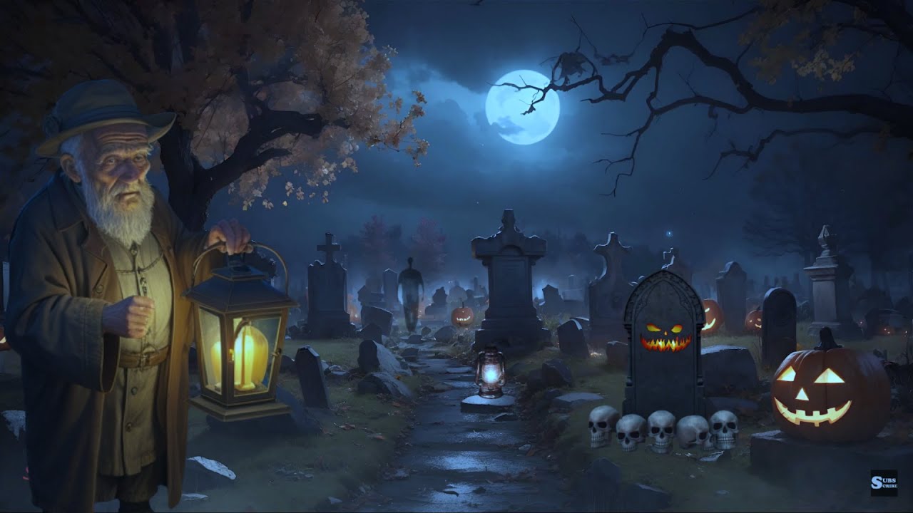 Haunted Halloween Graveyard Ambience With Spooky Sounds
