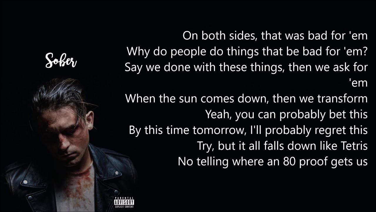 G-Eazy - Sober (Lyrics) ft  Charlie Puth