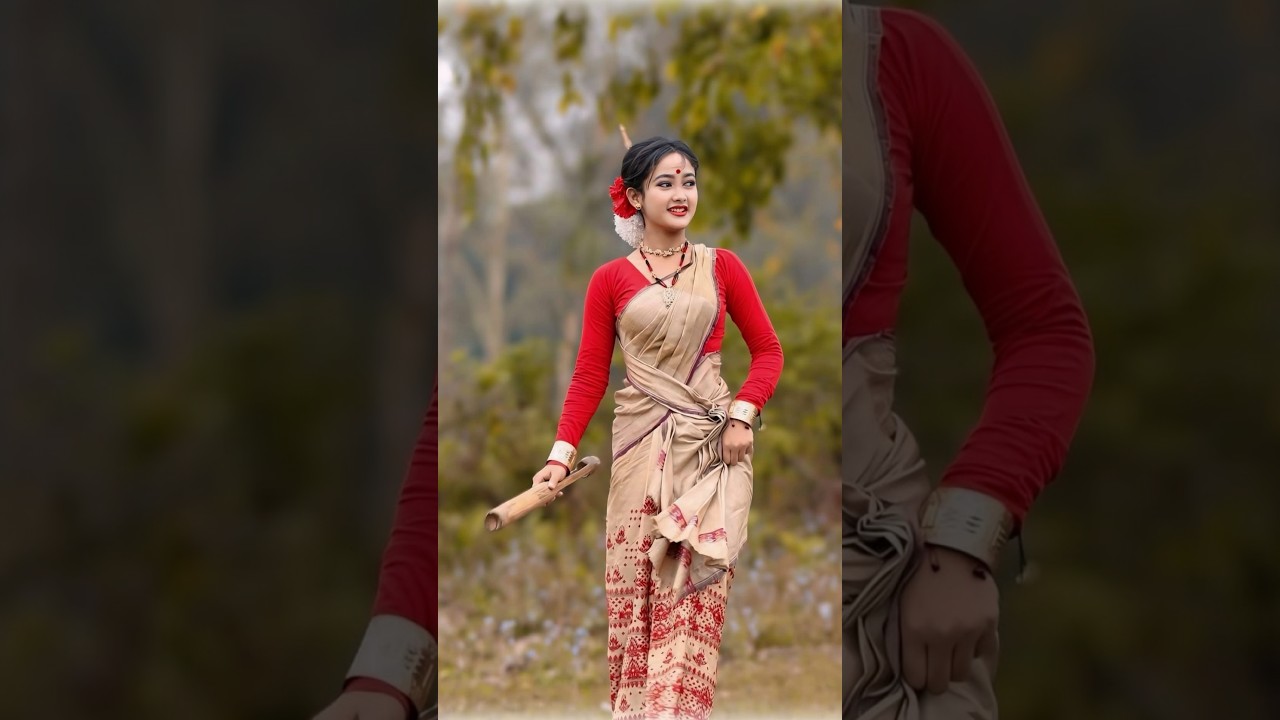Assam Traditional Dress ❤️&zwj;🔥#assamtraditionalattire #assamese #girls #traditional #dress