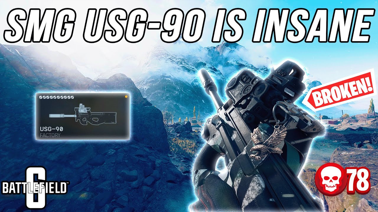 USG-90 &mdash; это просто БЕЗУМИЕ&hellip; Игра с 75+ убийствами | Лучшая сборка пистолета-пулемета в Battlefie...