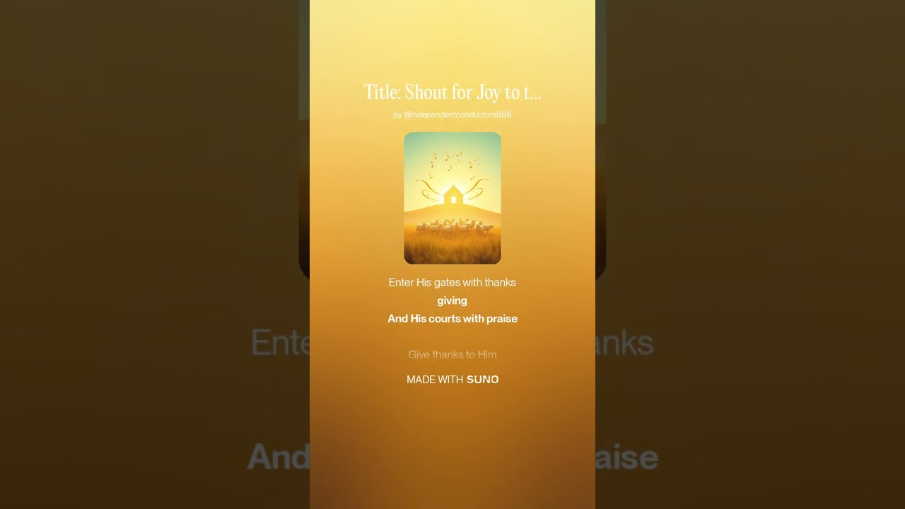 Title: Shout for Joy to the LORD (Psalm 100) #CCM #praise #hymn #bible