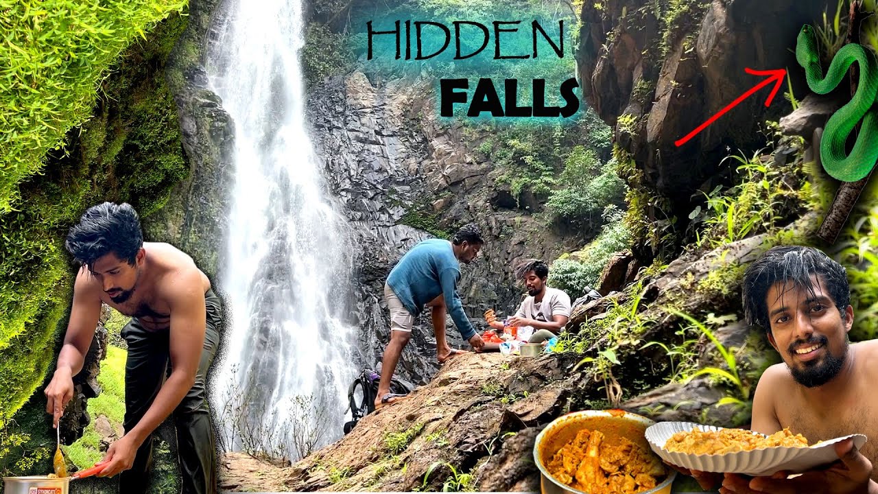 மைனாபி HIDDEN Falls😱|Secret Place In GOA🤩🌲Tasty Chicken Curry🤤🍗