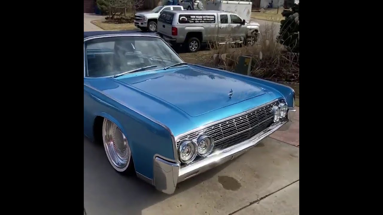 Cory's Blue Lincoln with Custom Lincoln Replica Wheels