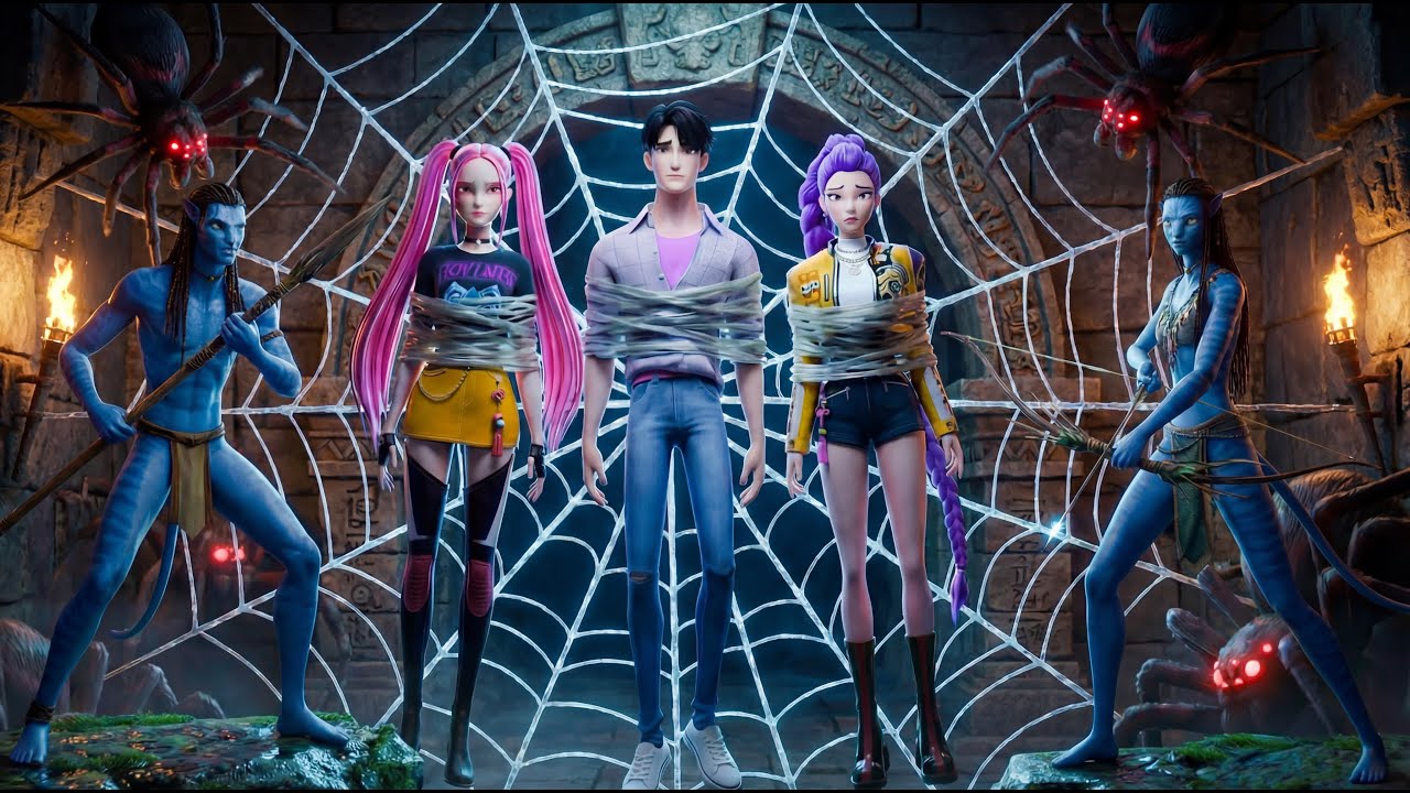 Rescuing Rumi, Mira & Jinu from the Deadly Spider Cave 😱🔥 | KPOP Demon Hunters