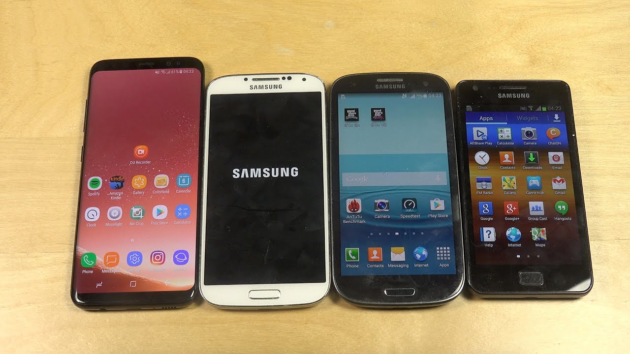 Samsung Galaxy S8 против Samsung Galaxy S4 против Samsung Galaxy S3 против Galaxy S2 — что быстрее?