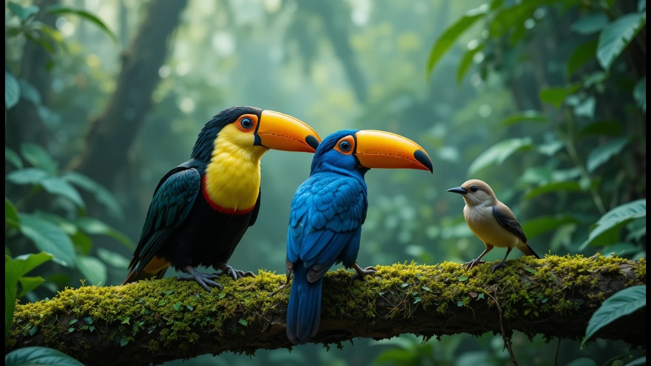 Nature Sounds & Relaxing Music  Birds Singing in the Forest for Calm, Focus