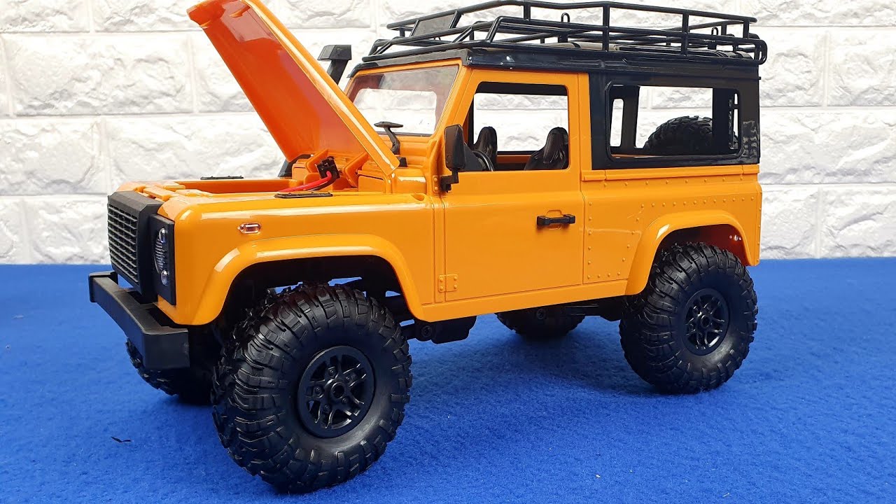 Unboxing Test MN 90 4WD Defender D90 Model Mini Scale Rc 1/12 Car  Roof Rack Crawler Off-Road RTR