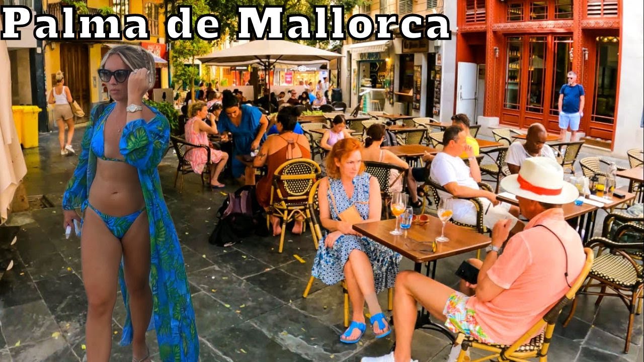 PALMA de MALLORCA City Centre Walk Tour MAJORCA Balearic Islands 4k