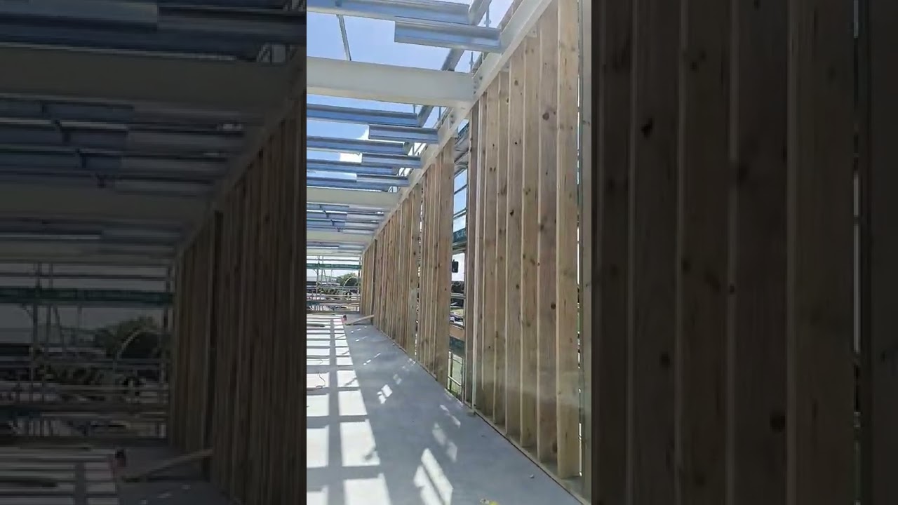 Wall Framing of 8x2@300centers #carpentry #russelldmuscle #buildingwalls #timberworks
