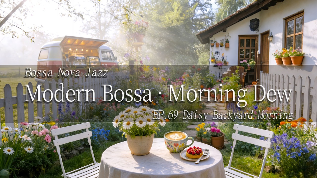 ☕ Bossa Nova Jazz . Relaxation, Focus & Morning Light I 🌼Daisy Backyard Morning – EP.69
