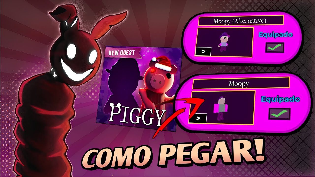 🎩COMO PEGAR a SKIN do MOOPY! | MOOPY QUEST |🇧🇷PIGGY - atualização|14/12/2025|