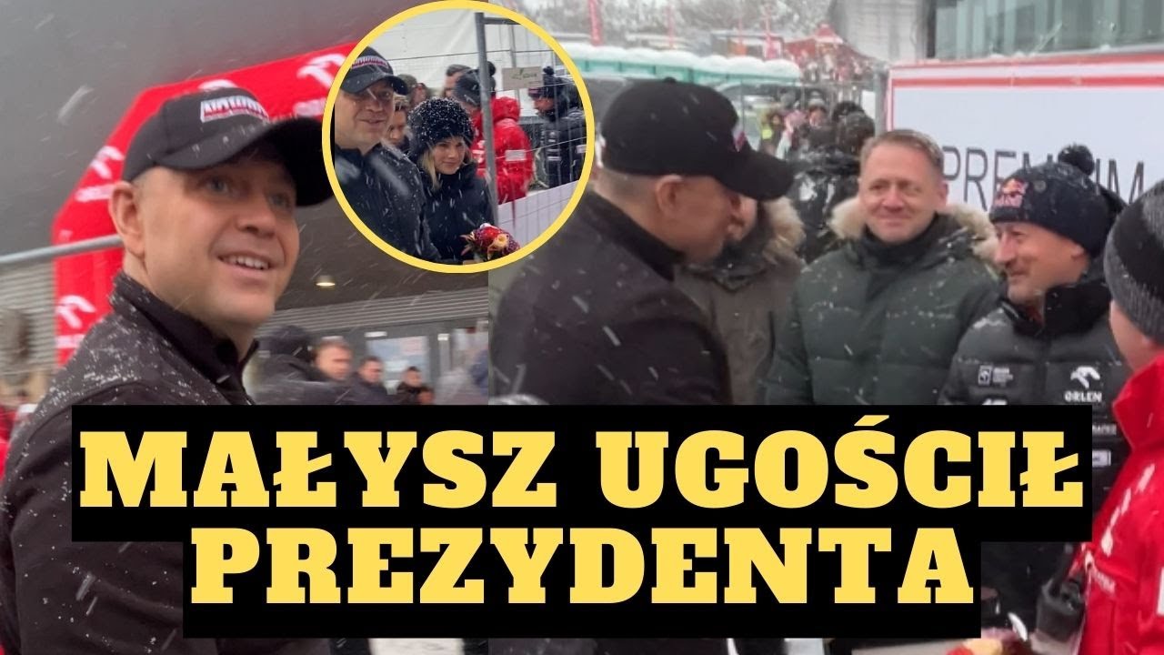 KAROL NAWROCKI DOSTAŁ PREZENT OD ADAMA MAŁYSZA. PREZYDENT DOTARŁ NA PUCHAR ŚWIATA W ZAKOPANEM